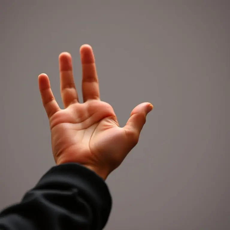 Hand listening to sound waves.