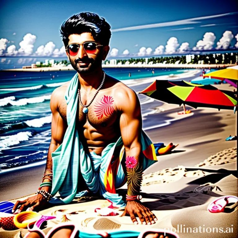 Puneet laughing on the beach