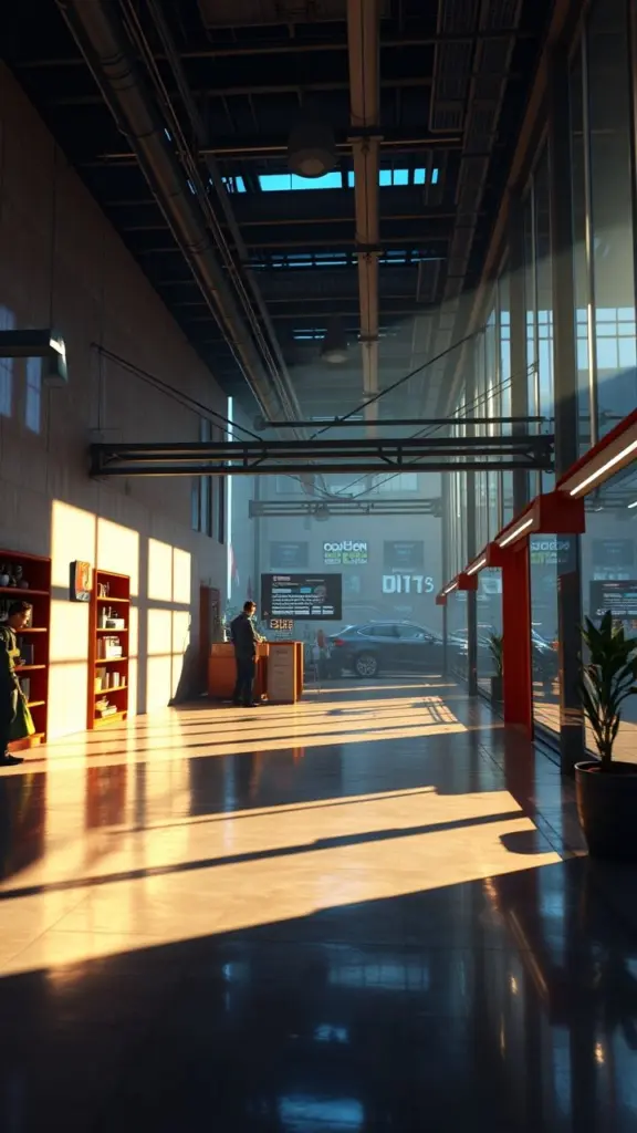 Digital scene with realistic lighting and reflections.