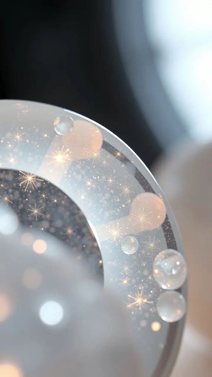 Close-up of translucent material with visible subsurface scattering and internal light diffusion.