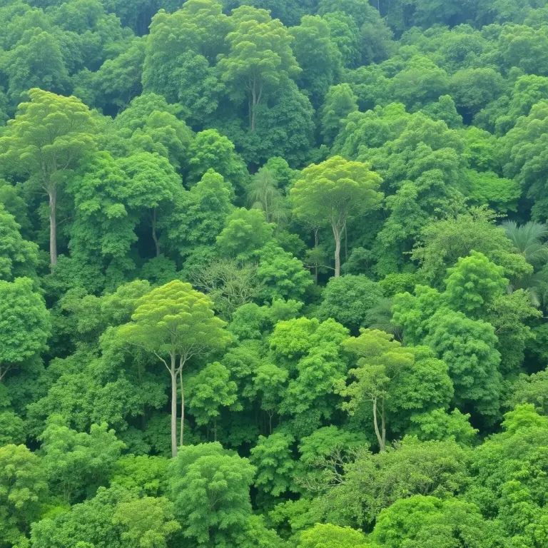Amazonian blowguns in a jungle setting.