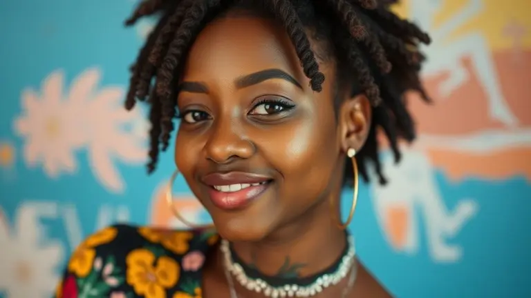 Teenage girl dancing to Afro Pop music