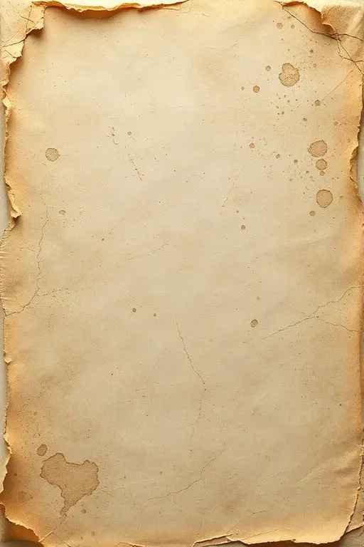 Weathered parchment with water stains and ripped edges.