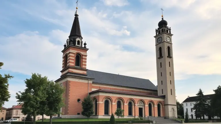 Armenian Apostolic Cathedral with belfry and clock tower, Wilanów, 1927.