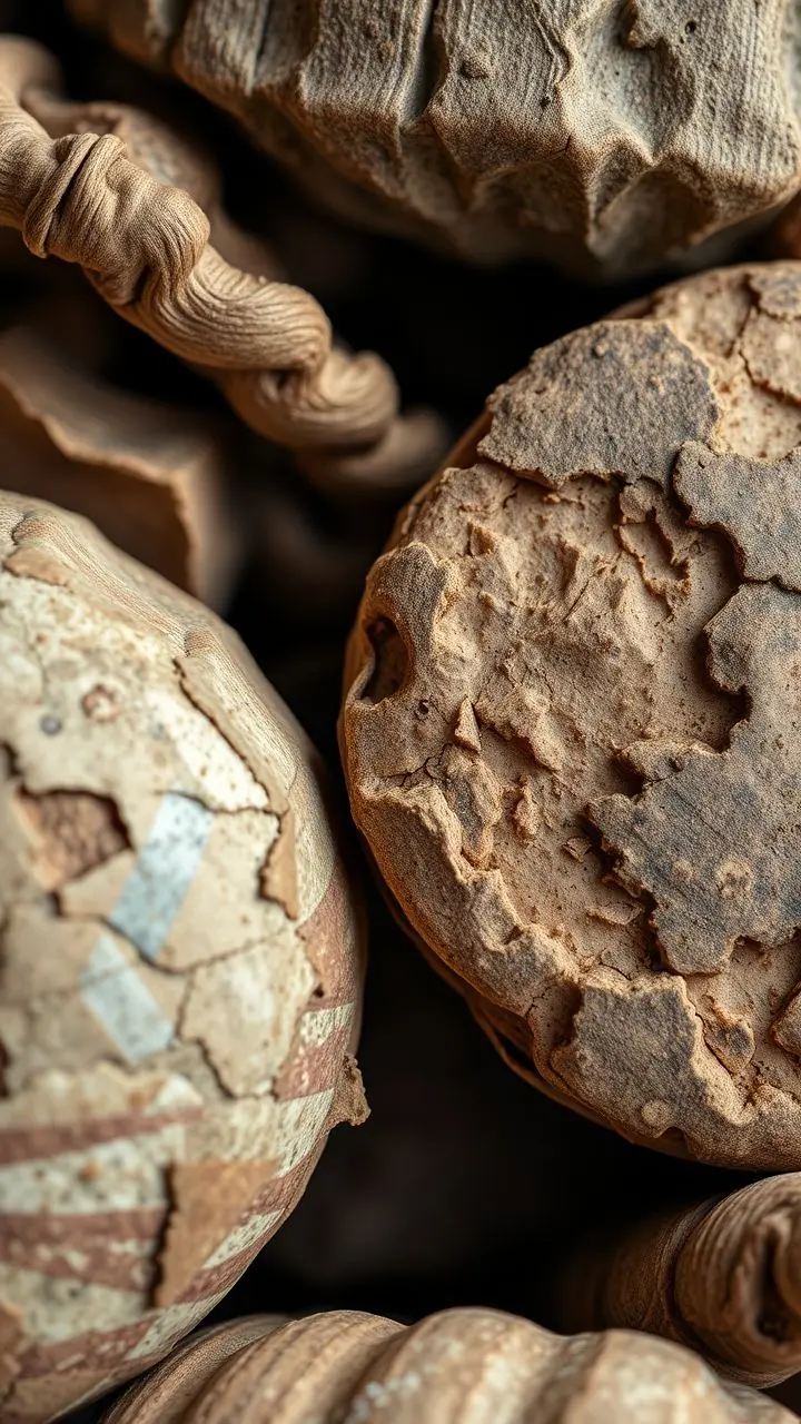 Close-up of various realistic surfaces with natural wear and textures under soft lighting.