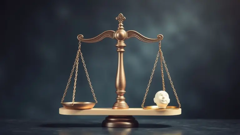 Balance scale with one side representing expectations and the other emotional support.