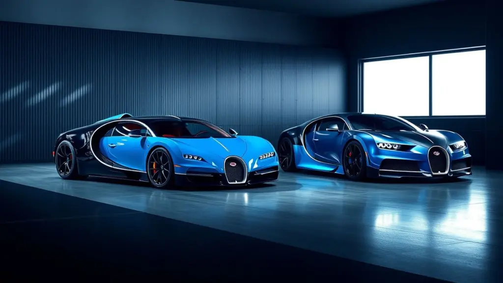 A Bugatti Veyron in motion.