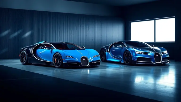 A Bugatti Veyron in motion.