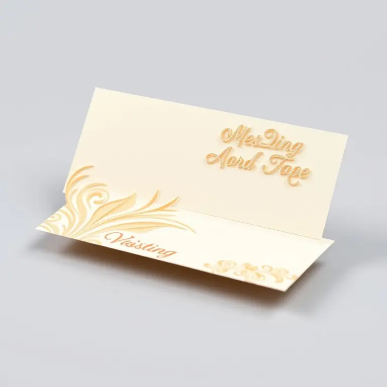 Folding business card design illustrating casting manufacturing process.