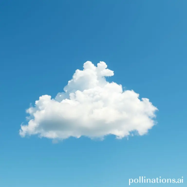 Chinese character Chen formed by fluffy white clouds against a blue sky.