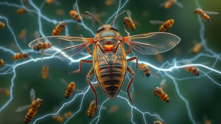 Cicada, electric field, wasps, bees