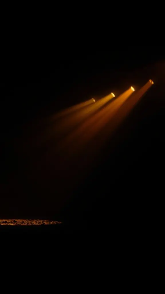 Dramatic scene with strong contrasts and textures due to cinematic lighting.