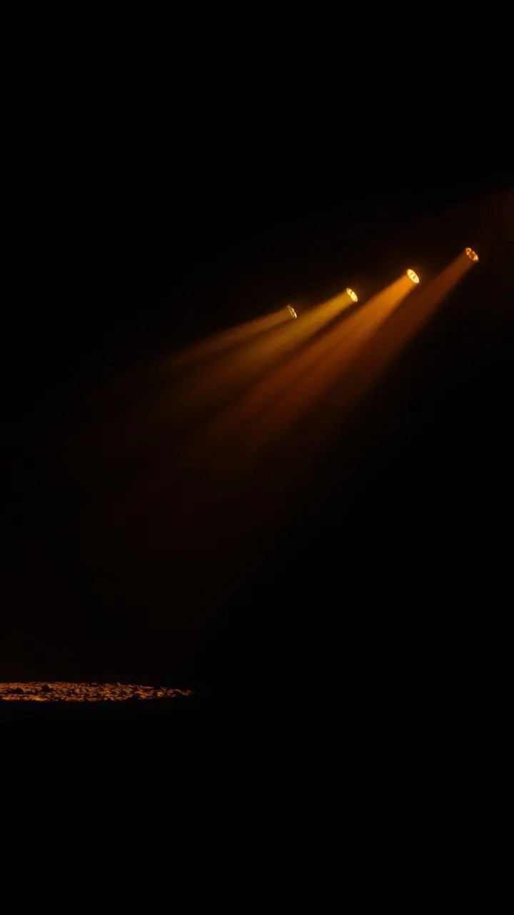 Dramatic scene with strong contrasts and textures due to cinematic lighting.