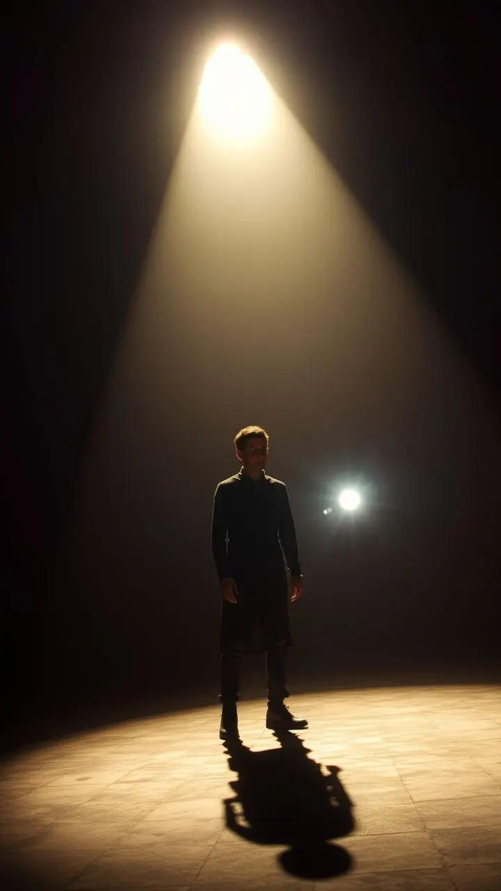 Dramatic scene with cinematic lighting and chiaroscuro.