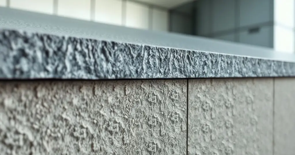 Detailed close-up of two textured waterproofing layers, showing surface detail under soft light.