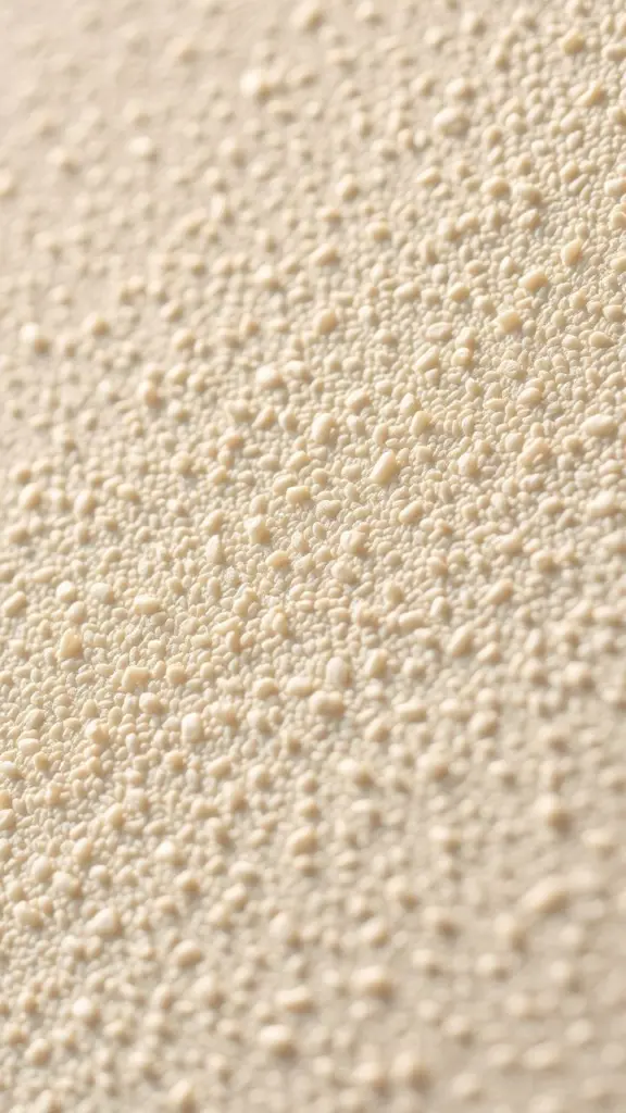 Close-up of a textured surface with fine grains.
