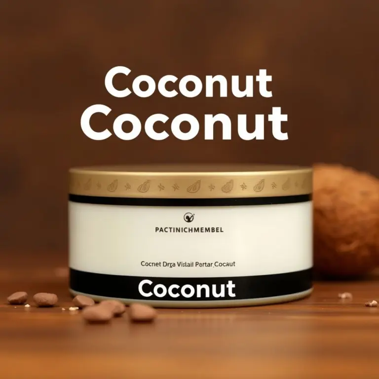 Bottle of coconut massage gel