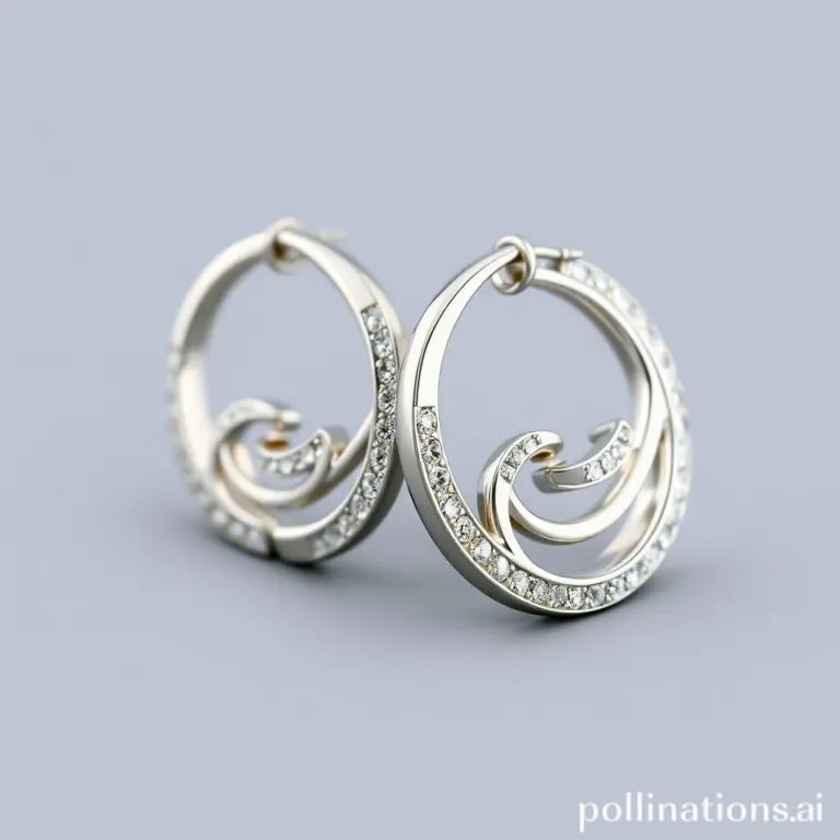 Modern silver stud earring for men.