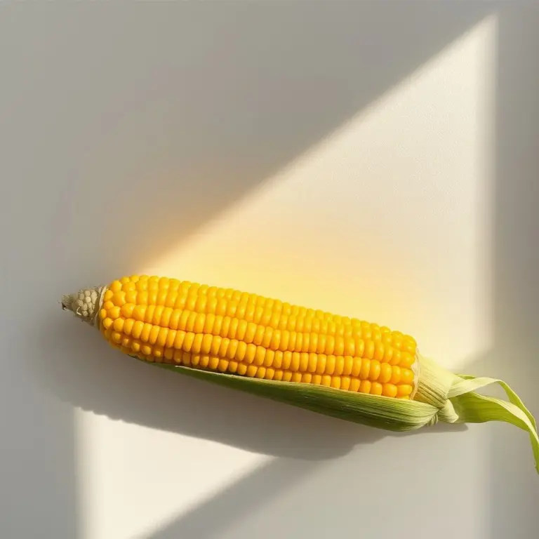 Shadow of a corn cob.