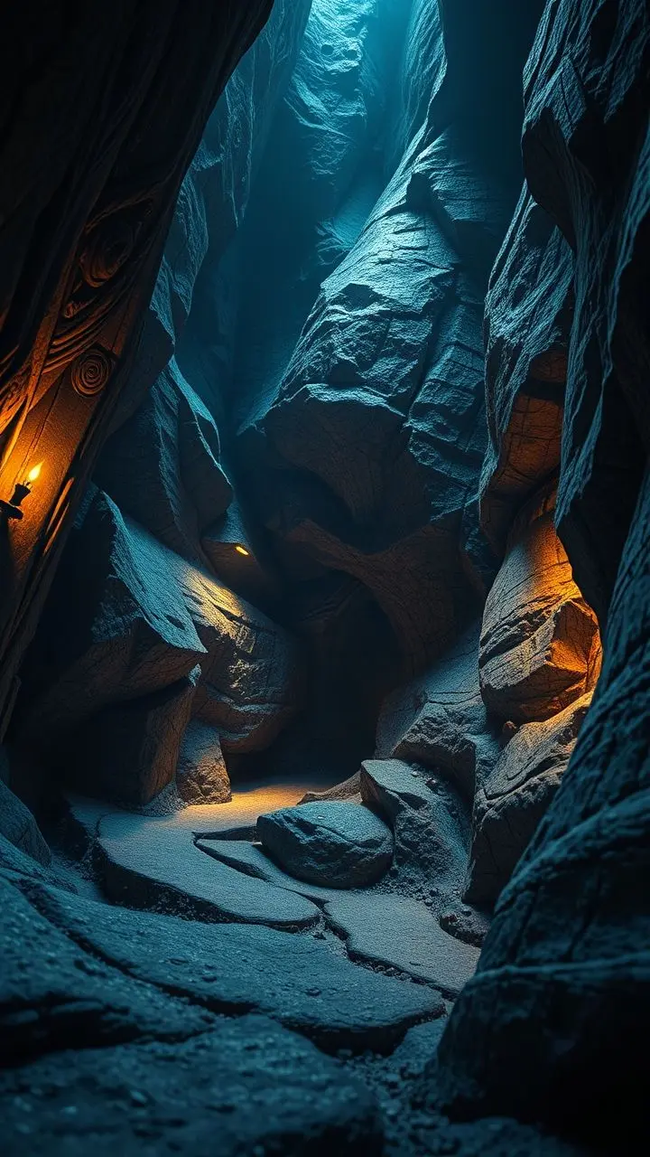 Ultra-realistic scene with deep textures and shadows.