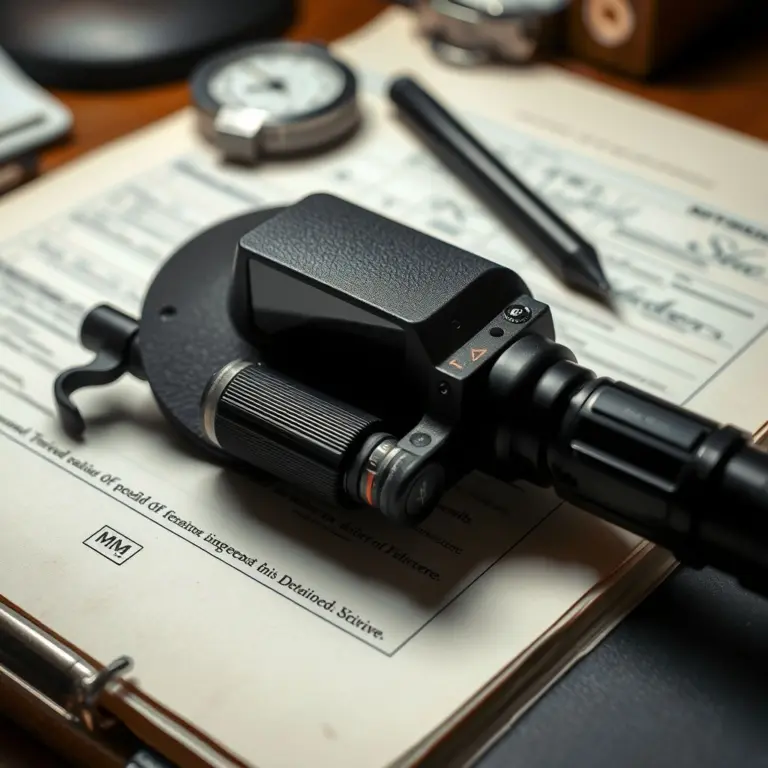 Open case file on a desk.