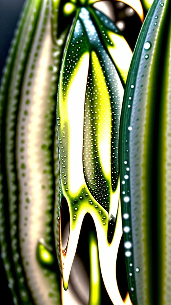 Close-up of dewy skin texture with highlight.