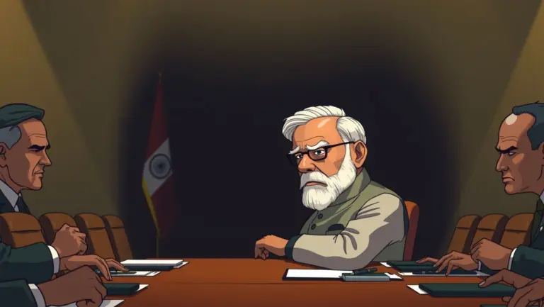 Prime Minister Modi looking displeased