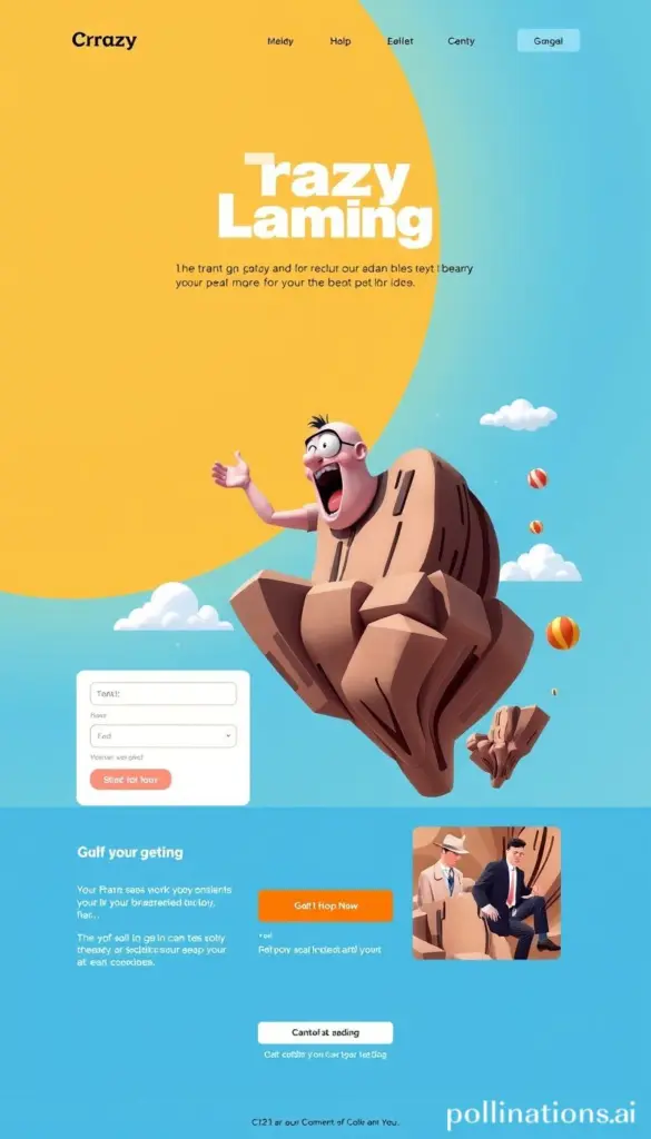 Landing page with abstract design