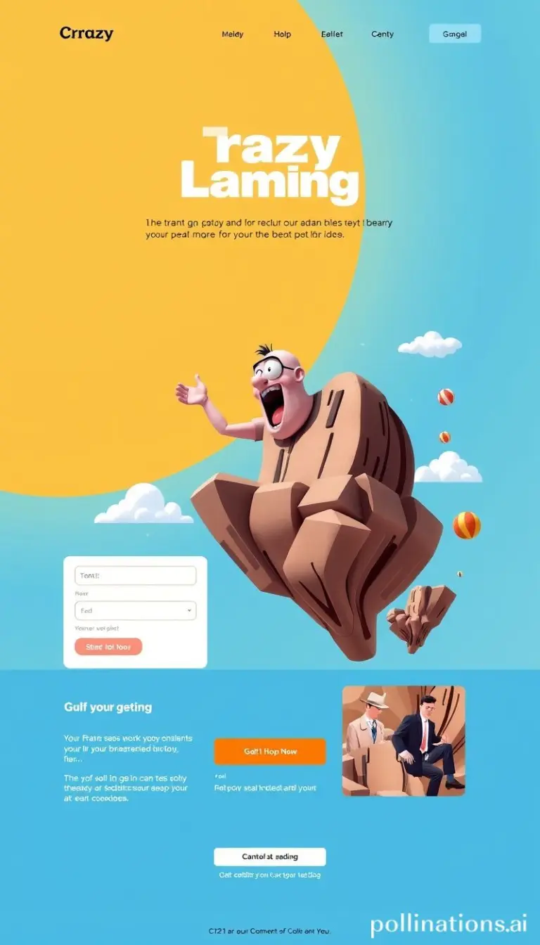Landing page with abstract design