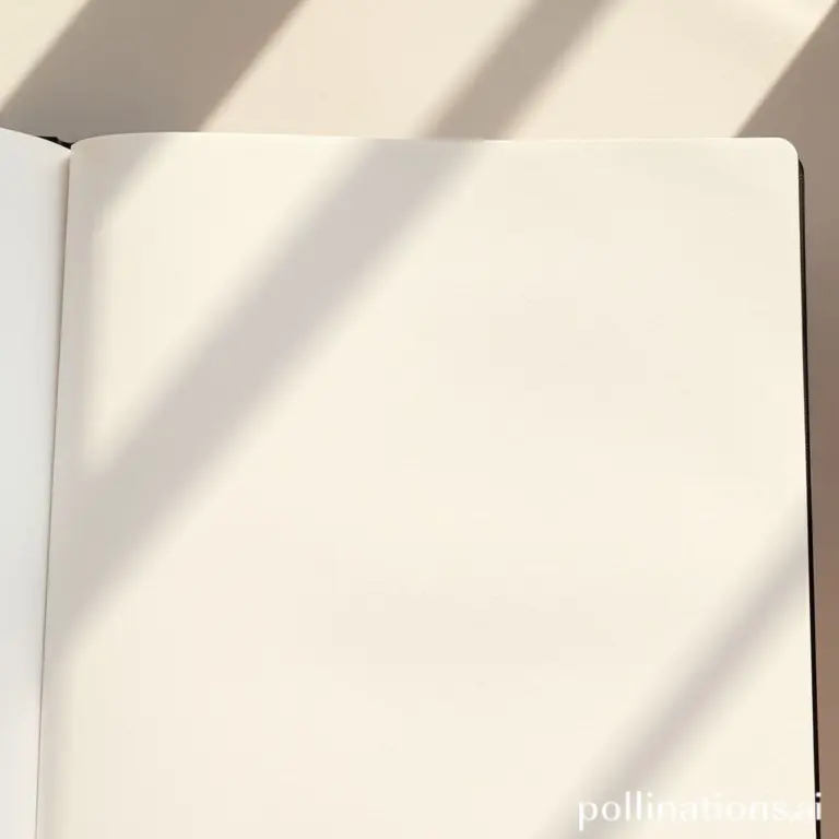 Empty sketchbook page with textured paper illuminated by sunlight.