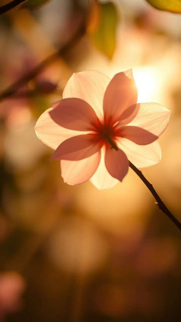 Sunlight filtering through a delicate bloom