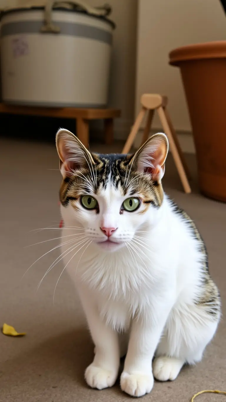 Cat watching TikTok