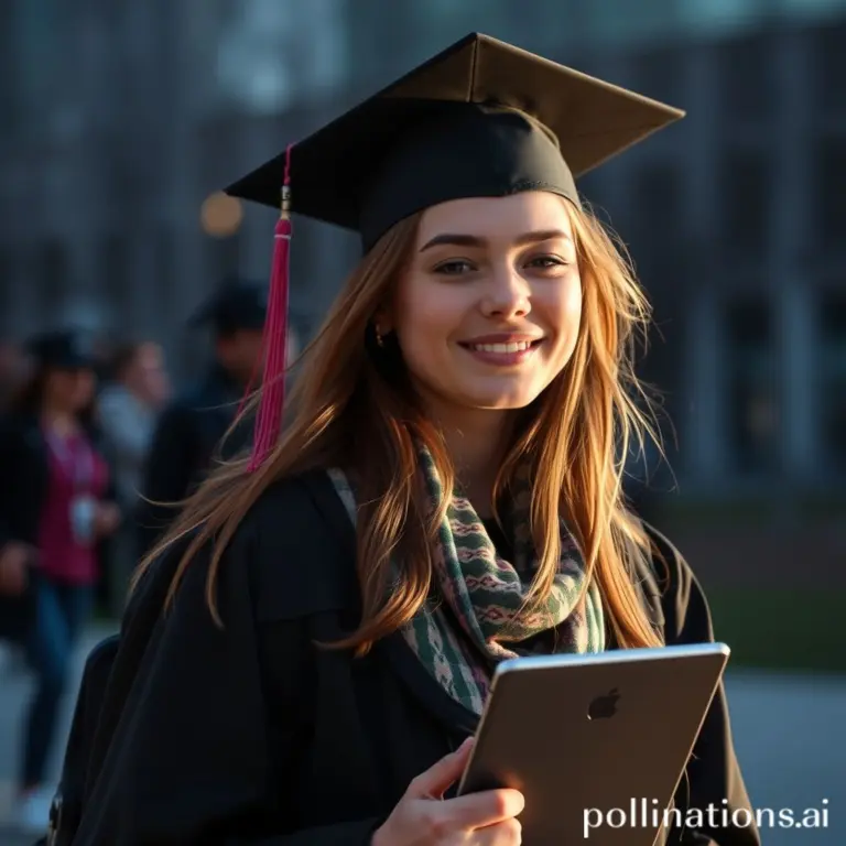 Female college student studying in a library.