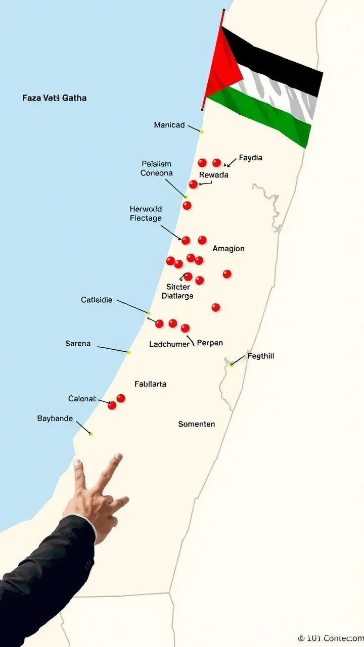 Food aid being unloaded in Gaza.