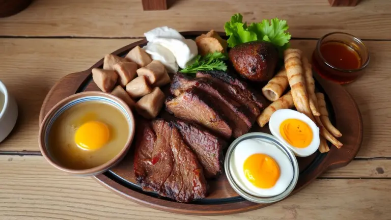 A food platter with Chinese and other dishes.