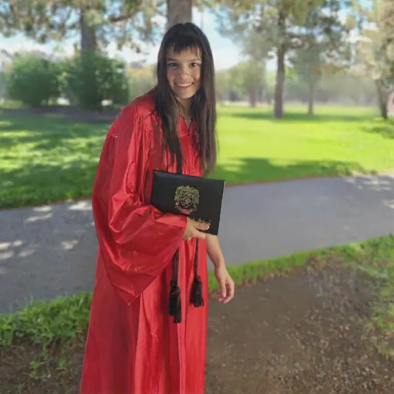Graduation ceremony, students without gowns.