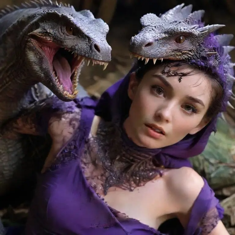 A dismembered torso being eaten by a large Komodo dragon.