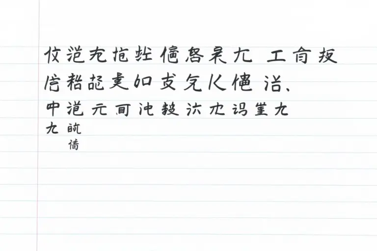 Handwritten Chinese note on lined paper
