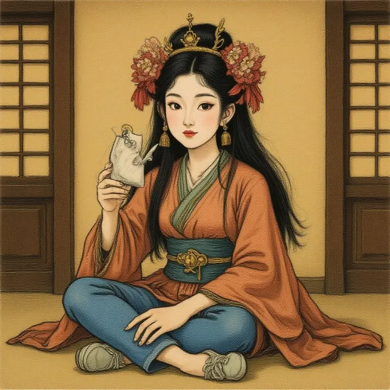 Illustration in Heian Court style