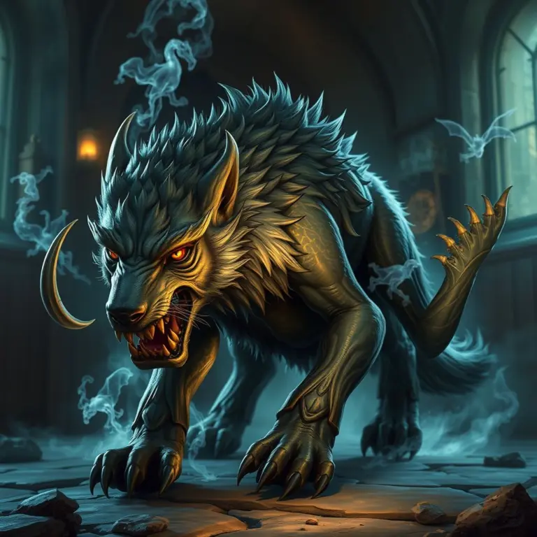 Obsidian claw wolf at Hogwarts