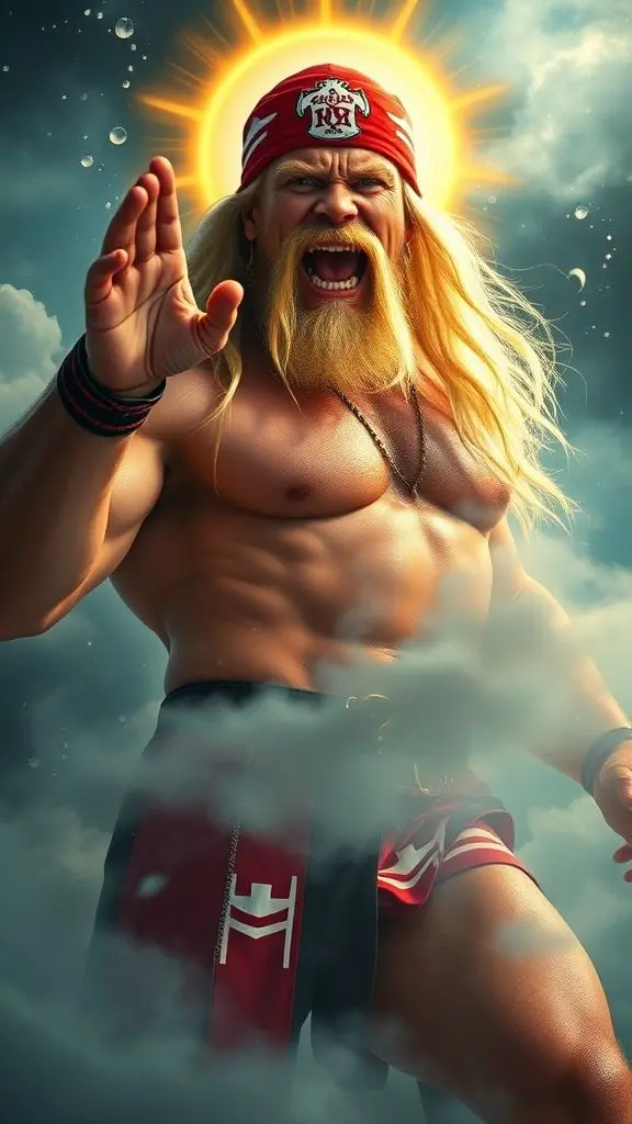 Hulk Hogan and Sycho Sid in heaven.