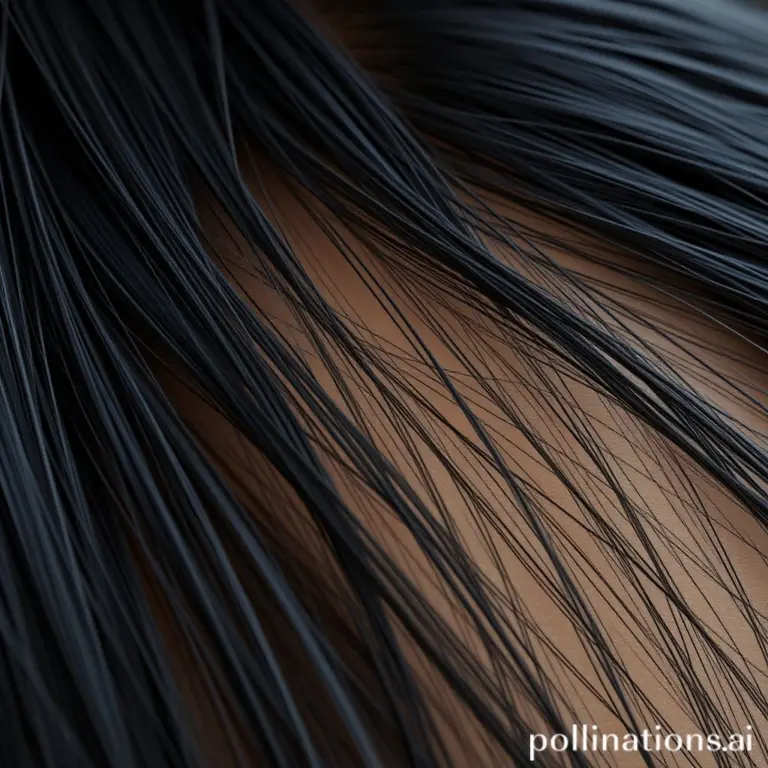 Close-up of a natural dark hair part with baby hairs.