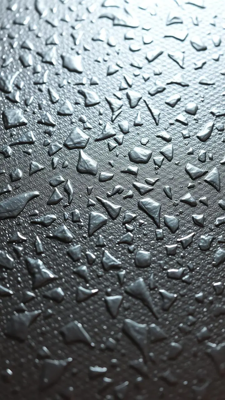 Close-up of textured metal with realistic reflections.