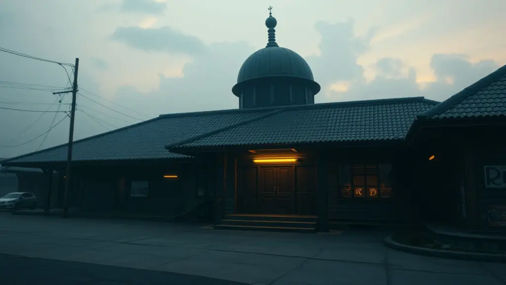 A hyperrealistic, empty scene with high detail.