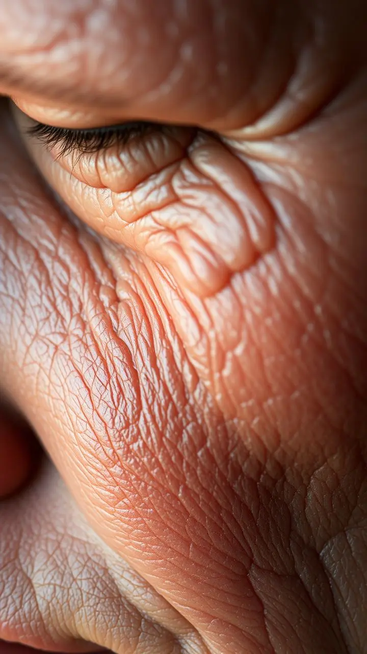 Close-up of realistic human skin texture.