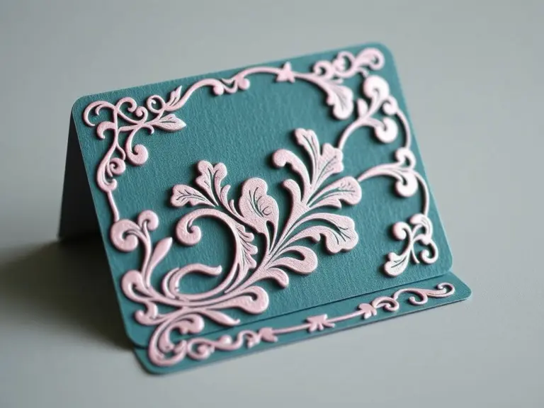 Folding business card displaying casting manufacturing elements.