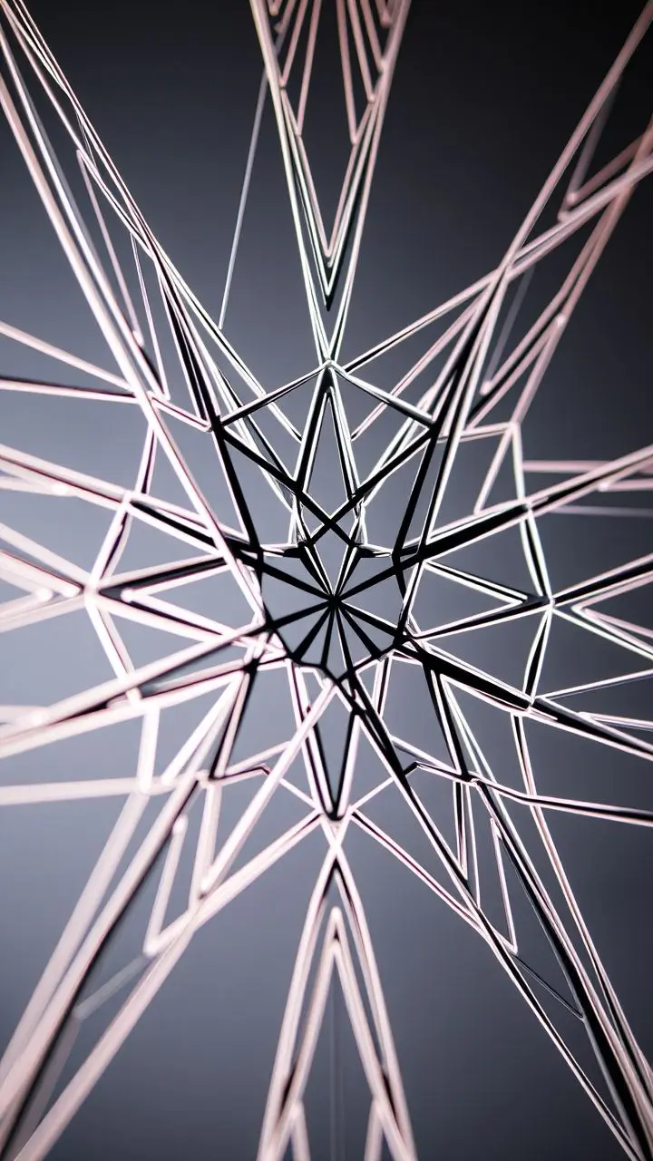 Close-up of sharp geometric lines.