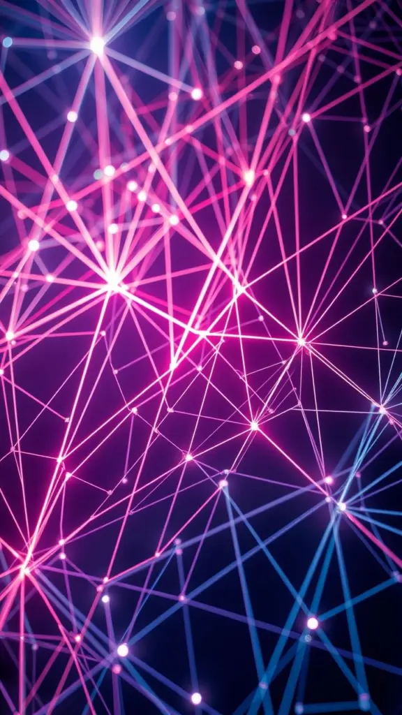 Detailed geometric pattern with sharp lines and soft illumination.