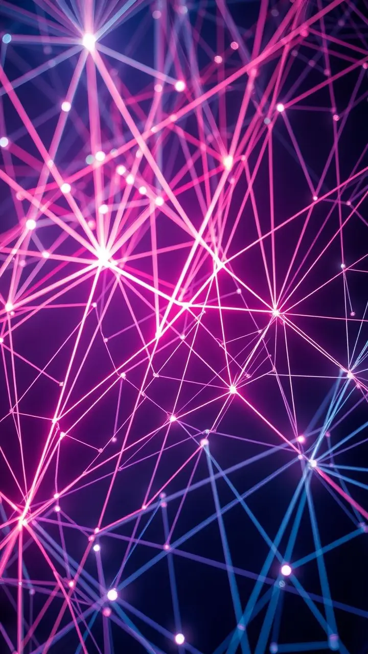 Detailed geometric pattern with sharp lines and soft illumination.