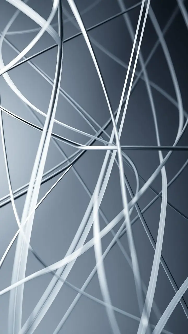 Abstract art with detailed, sharp, interconnected lines.